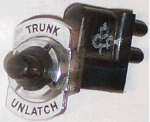 POWER TRUNK VACUUM SWITCH, BLACK, w/BEZEL, USED, 63-69 OLDS