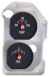 TEMPERATURE & FUEL GAUGES, w/SS, REPRO, WHITE LETTERS