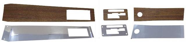 CONSOLE WOODGRAIN VINYL & BACKING PLATES KIT , DUALGATE, NEW, 67 GTO
