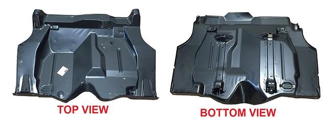 TRUNK FLOOR PAN, w/BRACES, NEW, 74-81 CAMARO TRANS AM