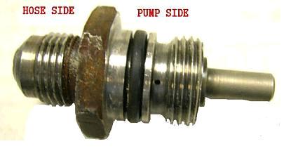 POWER STEERING PUMP FITTING, MALE PUMP TO HOSE, USED