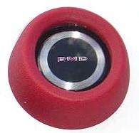 STEERING WHEEL HORN CAP, RED WITH PMD LOGO FOR SPORT WHEELS REPRO