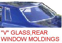 REAR WINDOW MOLDINGS SET ,USED 73-77 CUTLASS REGAL