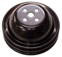 FAN PULLEY, 2 GROOVE, AC, SB, BB, 64-68 CHEVY, NEW