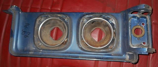 HEADLIGHT HOUSING OR HEADER PANEL, LEFT SIDE, FIBERGLASS, USED