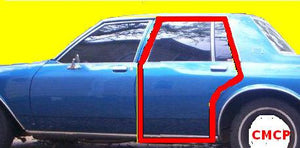 DOOR WEATHERSTRIP, REAR, 4 DOOR SEDAN, 61-4 B-BODY, REAR DOOR SEDANS, REPRO, PAIR