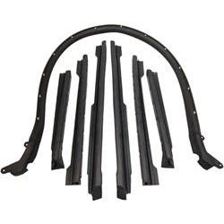CONVERTIBLE TOP WEATHERSTRIP KIT, NEW, RUBBER, 68-72 A-BODY