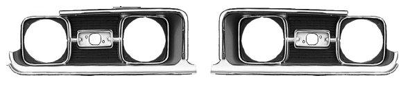 HEADLIGHT FILLERS ,NEW PAIR 68 CUTLASS 442