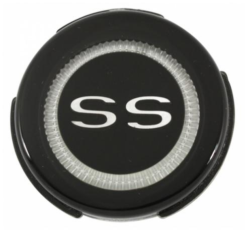 HORN CAP EMBLEM ( SS )ROUND PLASTIC NEW 67 CHEVY