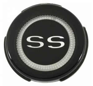 HORN CAP EMBLEM ( SS )ROUND PLASTIC NEW 67 CHEVY