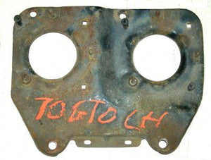 HEADLIGHT BACKING PLATE, LEFT, USED, 70 GTO