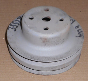FAN PULLEY, 6 CYL 250" 2 GROOVE, USED, 76-79 CHEVY