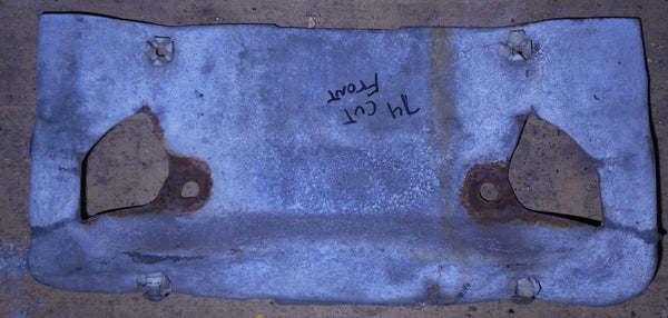 FRONT LICENSE PLATE BRACKET, USED, 73-75 CUTLASS