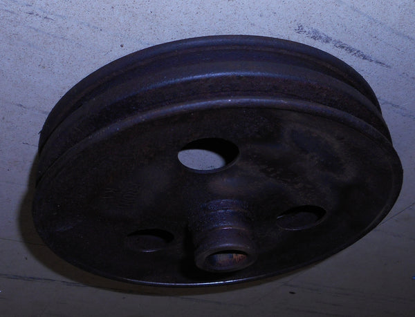 PS PUMP PULLEY ,w/AC, 2GROOVE, USED V8, 75-81 OLDS