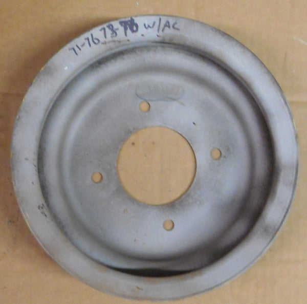 CRANK PULLEY, V8, 2 GROOVE, WITH AC, USED, 71-81 PONTIAC MOTORS