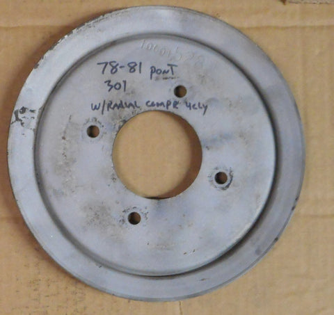 CRANK PULLEY, V8, 1 GROOVE , WITH AC USED, 78-81 PONTIAC 301 MOTORS