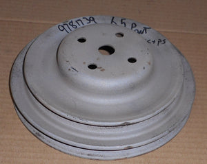 FAN PULLEY, 2 GROOVE, AC, PS, USED, 65 PONTIAC