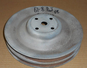 FAN PULLEY ,2 GROOVE USED 67 68 PONTIAC V8