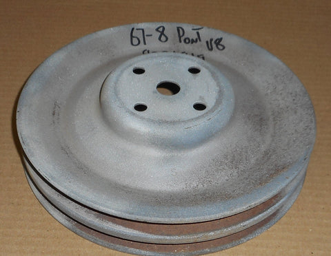 FAN PULLEY ,2 GROOVE USED 67 68 PONTIAC V8