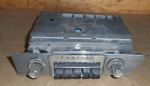 RADIO, AM, USED, ORIGINAL, PUSH BUTTON, 64-65 GTO LEMANS