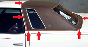 VINYL TOP MOLDINGS SET, USED