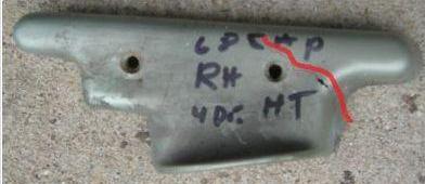 B PILLAR TOP CAP, RIGHT, 65-70 B-BODY, 4 DOOR, HARDTOP