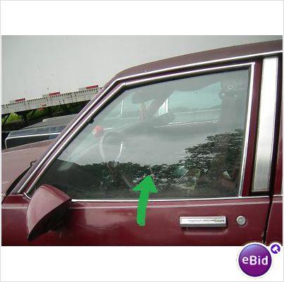 FRONT DOOR GLASS, 80 IMPALA, USED