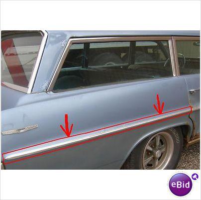 QUARTER PANEL CENTER MOLDING, 64 SAFARI WAGON