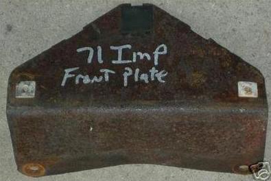 FRONT LICENSE PLATE BRACKET ,USED 71 IMPALA CAPRICE