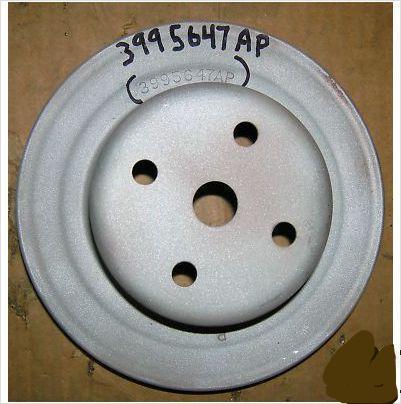 FAN PULLEY, 1 DEEP GROOVE, USED, 69-74 CHEVY, 302 350 396 454