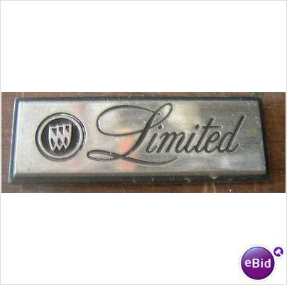 QUARTER PANEL EMBLEM, 80 BUICK, "LIMITED", USED