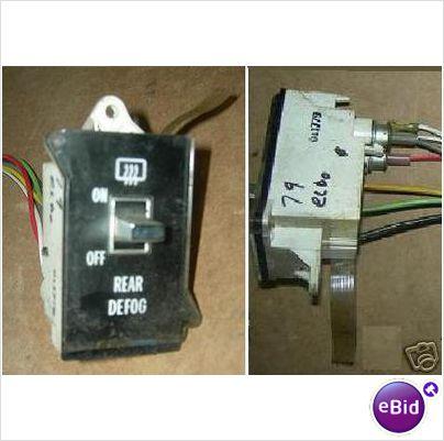 DASH REAR DEFOGGER SWITCH,  79 ELDORADO DEVILLE