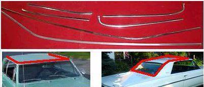 2 TONE PAINT ROOF MOLDING SET, USED, 64-5 SKYLARK