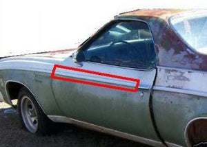 DOOR MOLDING ,UPPER CENTER, LEFT USED 73-77 ELCAMINO