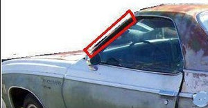 WINDSHIELD POST DRIP MOLDING ,LEFT USED 73-77 EL CAMINO