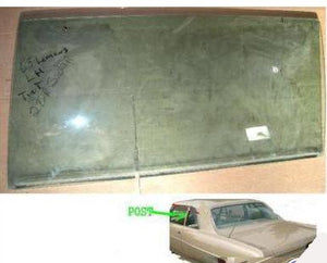 DOOR GLASS LEFT, TINT, USED, 64-65 A-BODY, 64-67 CHEVELLE 2 DR SEDAN