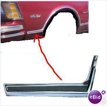 WHEEL OPENING MOLDING EXTENSION, 78-9 MONTE CARLO