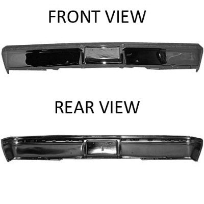 FRONT BUMPER ,PAD HOLES, CHROME, NEW 83-91 GM TRUCK