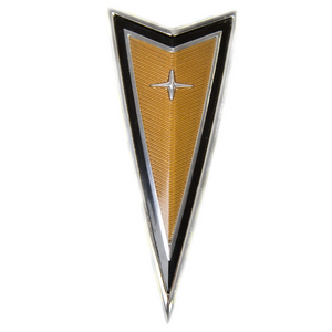 FRONT BUMPER COVER EMBLEM, GOLD, ARROWHEAD, NEW, 77-81 TRANS AM