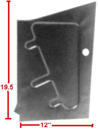 COWL SIDE PANEL LOWER, RH, 64-6 MG, OUTER, BEHIND FENDER, STEEL, NEW