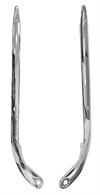 BUCKET SEAT CHROME L-SHAPED PAIR, 61-65 A-BODY B-BODY X-body