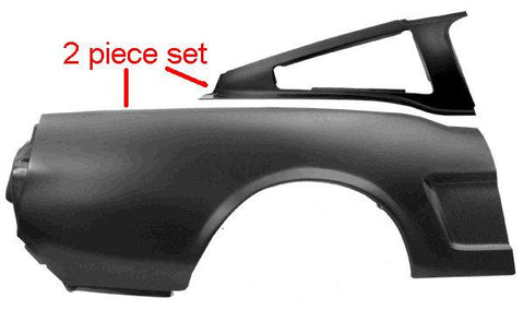 QUARTER PANEL, RH, FASTBACK, 64-6 MG, FULL, 2 PC STYLE, FASTBACK, REPRO