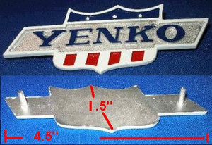 EMBLEM BADGE, YENKO, 69 CH CA NV, 3 COLOR SHIELD, FENDER TRUNK, REPRO, EA