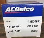 DISTRIBUTOR CAP, V8, DELCO, D308R, FOR GM & OTHER