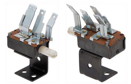 AC SWITCH, 4 SPADES, ON CONTROL PANEL, USED, 68 CAMARO FIREBIRD