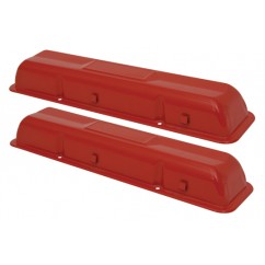 VALVE COVERS, PAINTED, INDENTED, PR, 283 327, NEW, 59-66 CHEVY