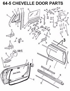 1964-65 A-BODY DOOR PARTS #2 DRAWING